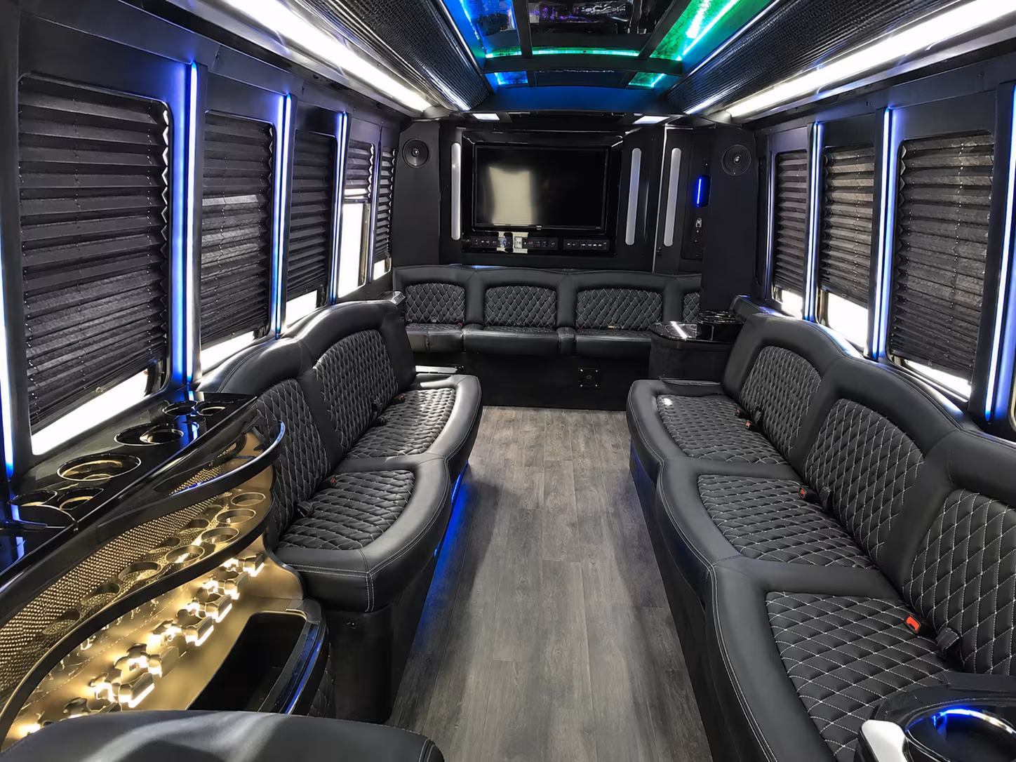 High Point Bachelor & Bachelorette Transportation party bus interior