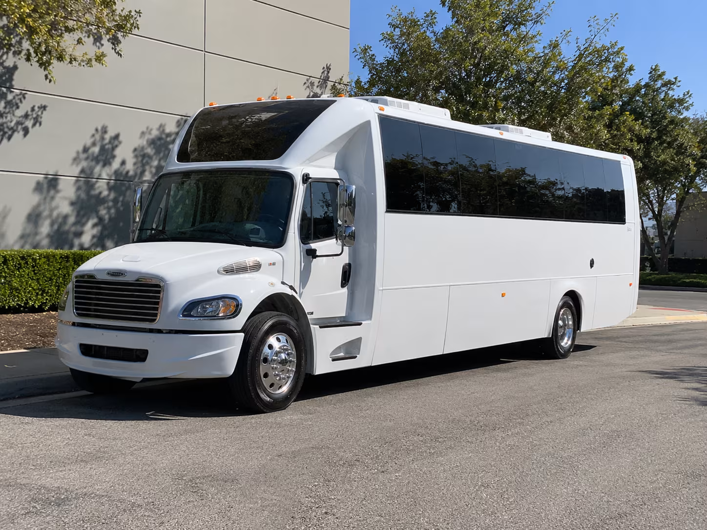 High Point Private Event Transportation party bus exterior