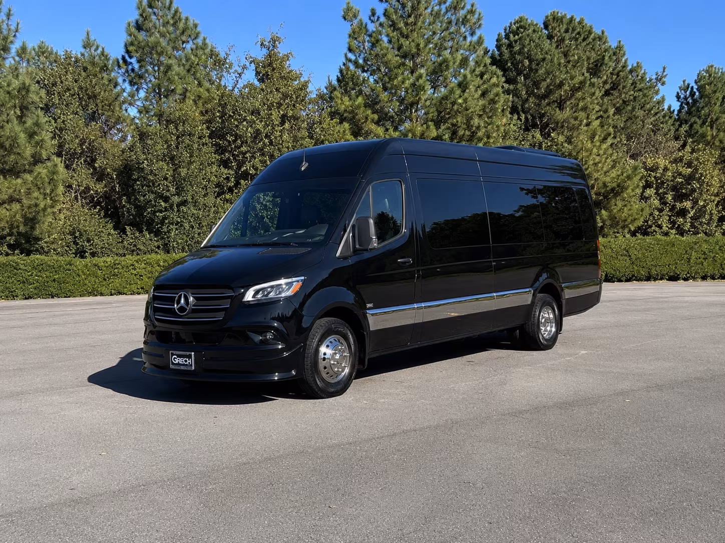 High Point School Event Transportation party bus exterior