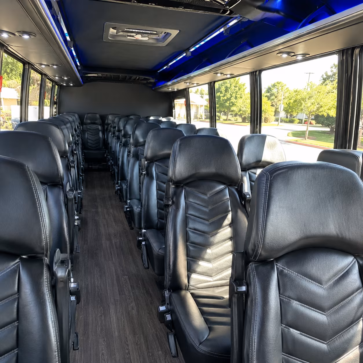 High Point School Event Transportation party bus exterior