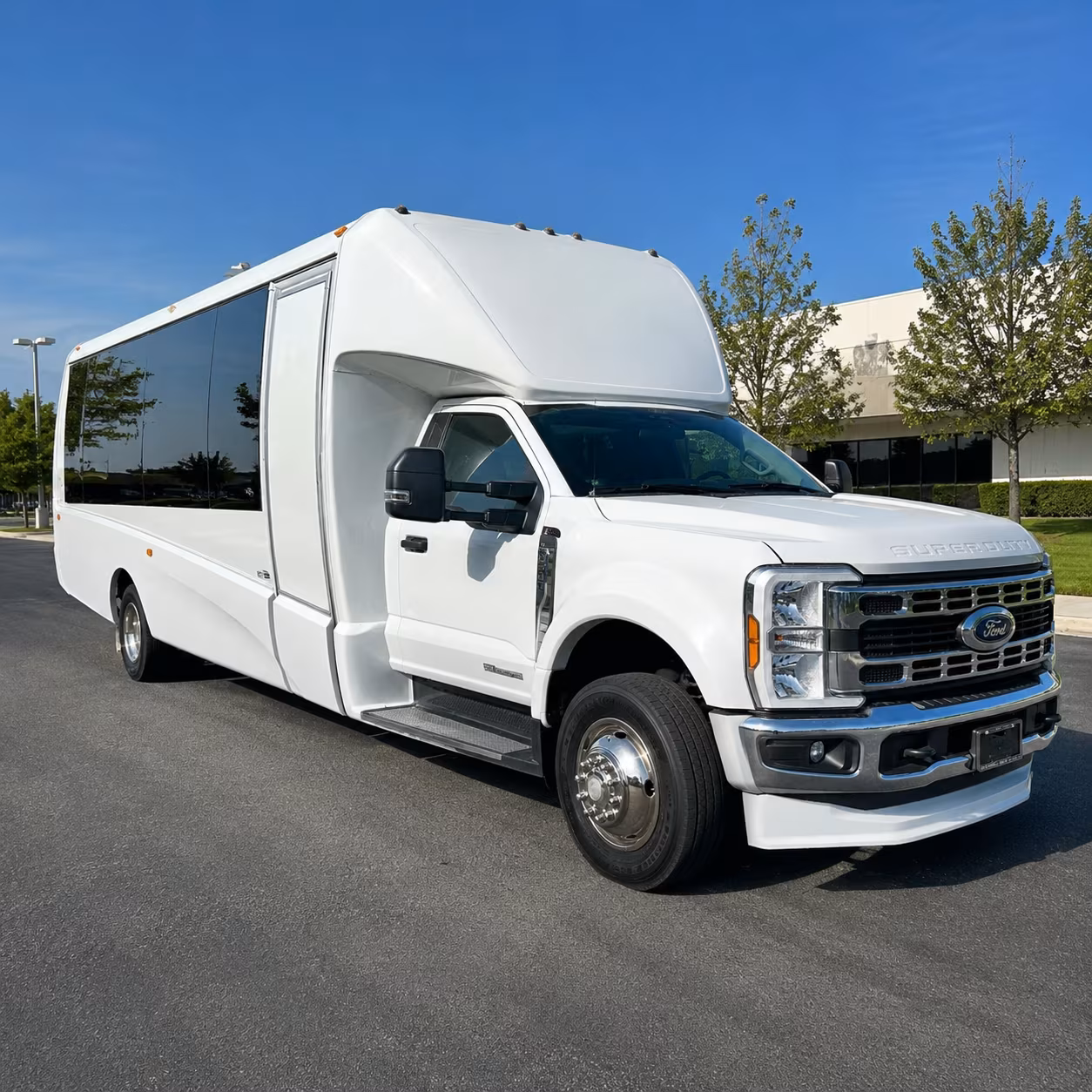High Point School Event Transportation party bus exterior