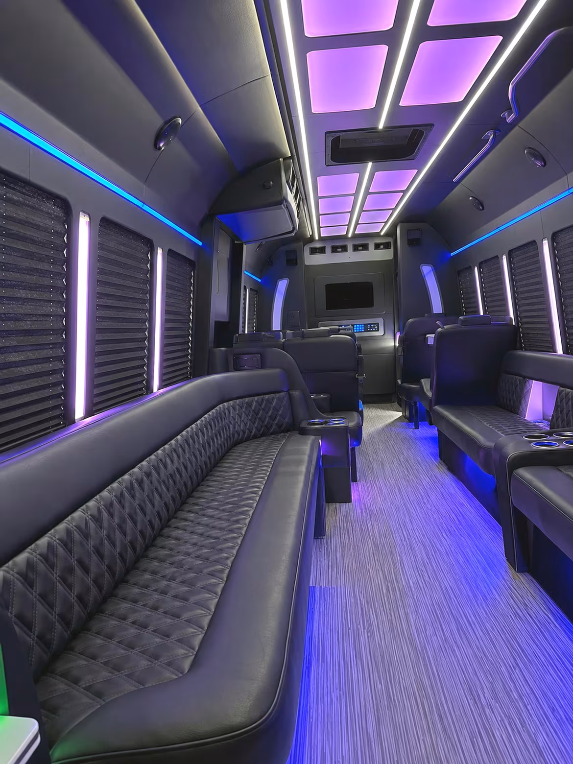High Point Sporting Event Transportation party bus interior