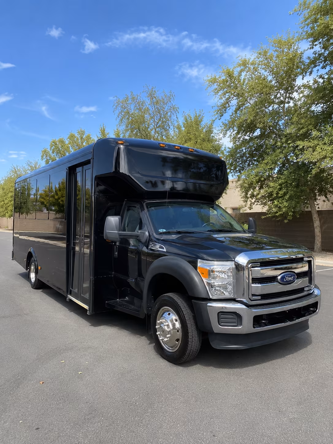 High Point Wedding Transportation party bus exterior