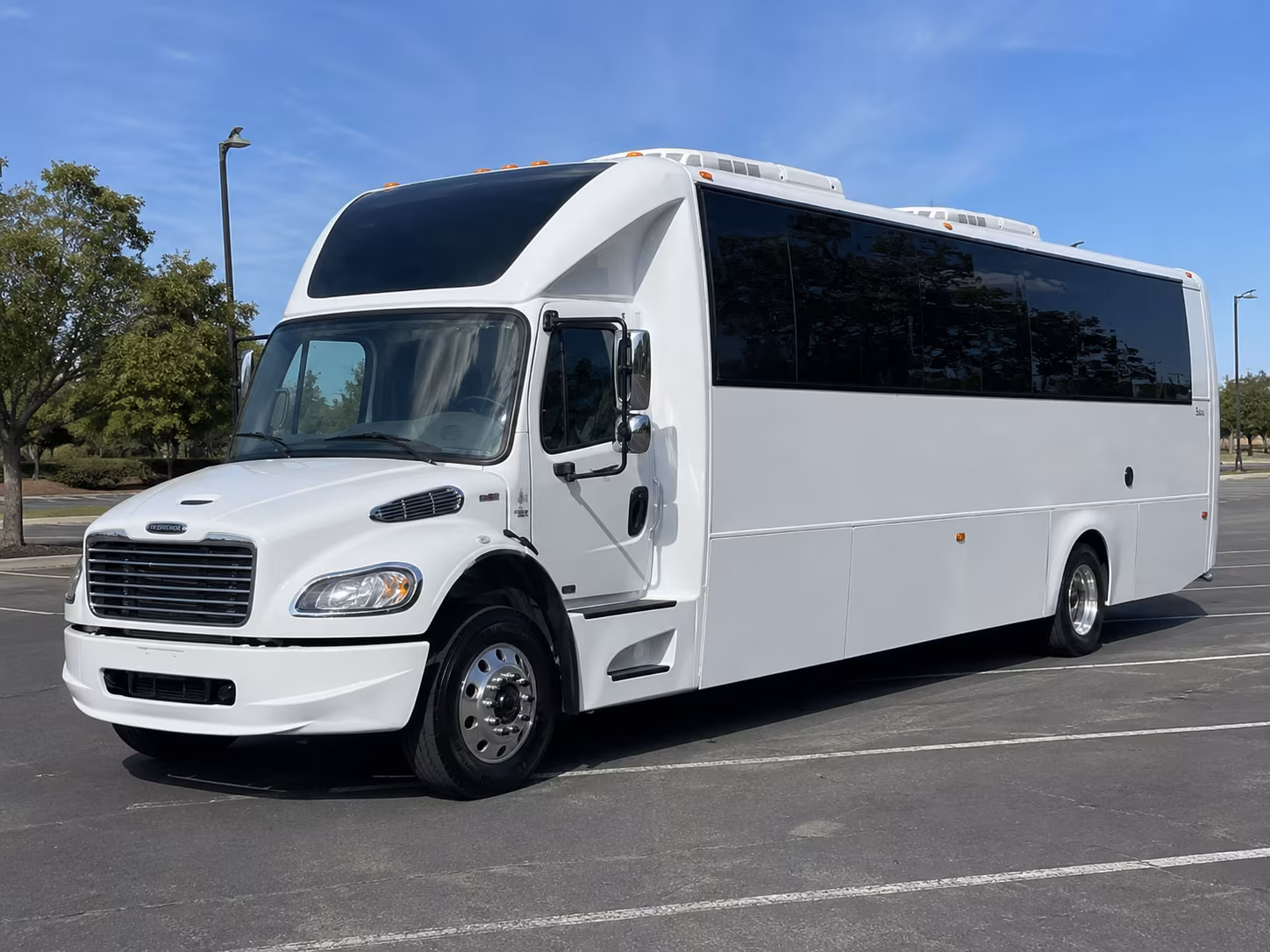 High Point Wedding Transportation party bus exterior