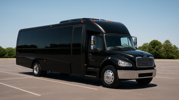 Exterior of Charter Bus Company Huntersville's 20 Passenger Party Bus in Huntersville
