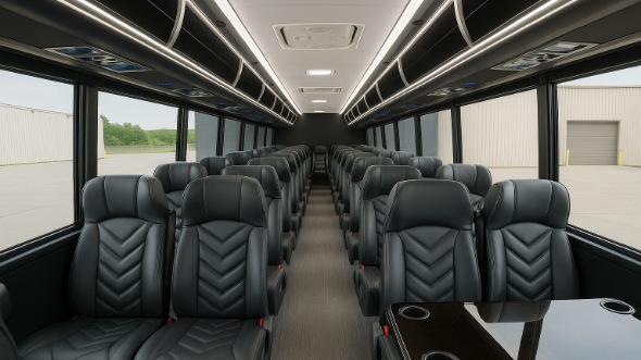Interior of Charter Bus Company High Point's 25 Passenger Minibus in High Point