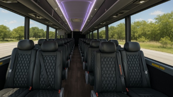 Interior of Charter Bus Company High Point's 30 Passenger Minibus in High Point