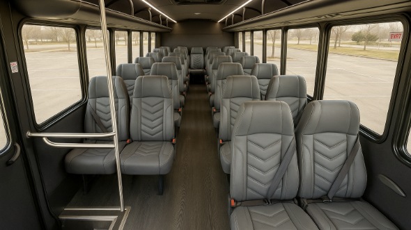 Interior of Charter Bus Company High Point's 35 Passenger Minibus in High Point