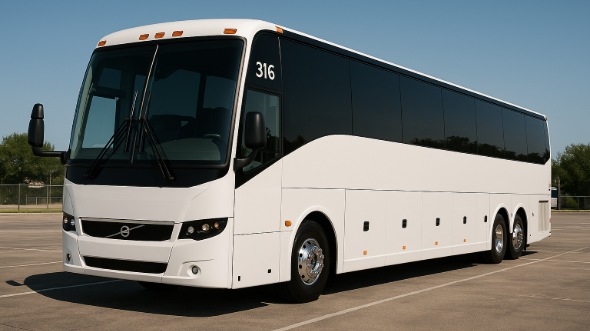 Exterior of Charter Bus Company High Point's 45 Passenger Charter Bus in High Point