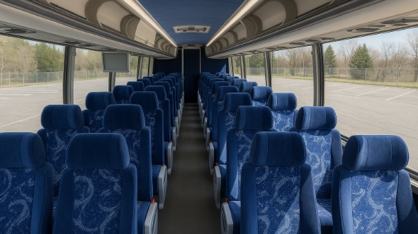 Interior of Charter Bus Company High Point's 47 Passenger Charter Bus in High Point