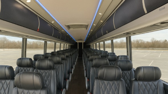 Interior of Charter Bus Company High Point's 48 Passenger Charter Bus in High Point