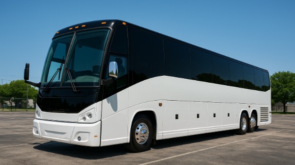 Exterior of Charter Bus Company Greensboro's 50 Passenger Party Bus in Greensboro