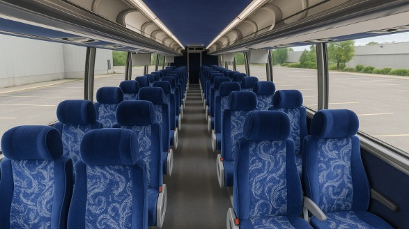 Interior of Charter Bus Company High Point's 51 Passenger Charter Bus in High Point