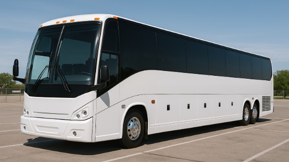 Exterior of Charter Bus Company High Point's 55 Passenger Charter Bus in High Point
